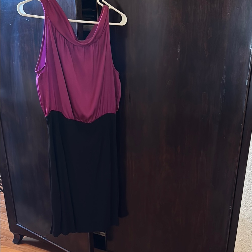 Stylish Pink and Black Sleeveless Dress